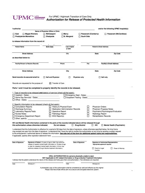 upmc medical records|upmc authorization for medical records.